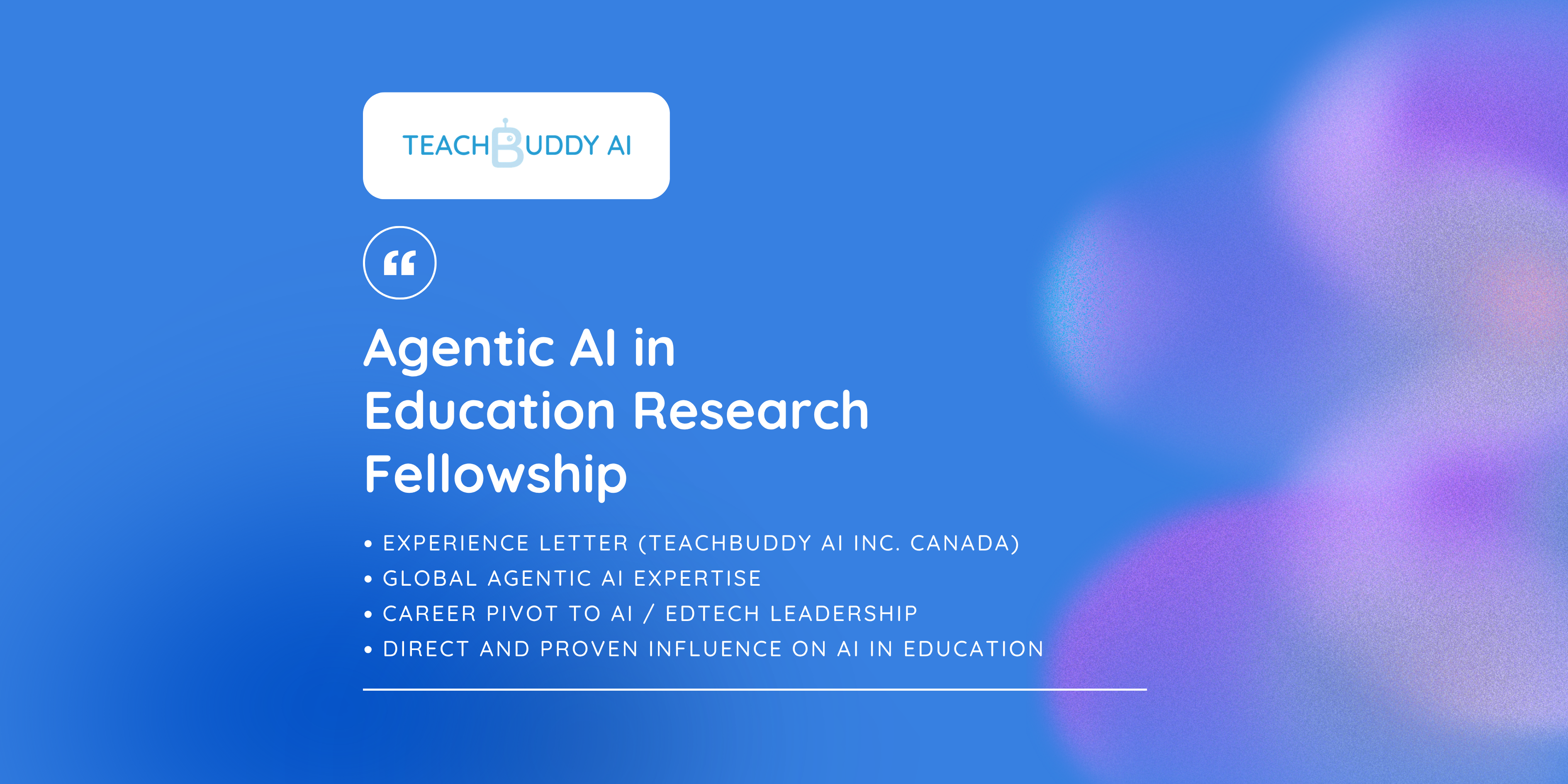 Cohort Alpha - Agentic AI in Education Research Fellowship